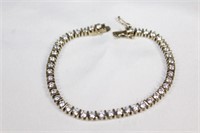 Sterling Silver and CZ Tennis Bracelet