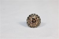 Sterling Silver Ornate Flower Ring