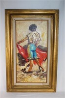 Vintage Oil on Canvas Matador Painting - Garcia