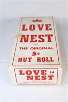 Antique Love Nest Candy Box 5 cent Nut Roll