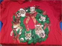 It's A Kitty Christmas Shirt SZ M - dirty on back