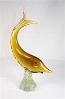 Murano Rosin Art Glass Fish Sculpture