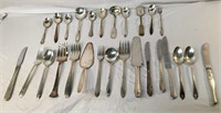 27 Pieces Silverplated Flatware