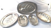 Silver Plated Like Tray Lots