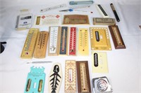 Misc lot of Thermometers - Metal Glass etc