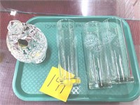 4 pc crystal glass lot