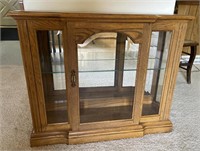 Small oak display cabinet