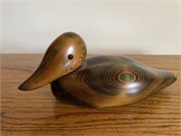 JB Hand carved wooden duck