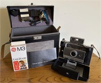 Polaroid automatic 100 lan camera with case and