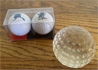 golf balls from Alaska, golf ball paperweight