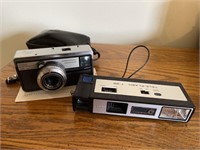 Kodak Instamatic film camera and continental Tele