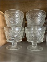 Set of 8 sundae cups on shelf