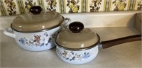 Set of two cooking pots