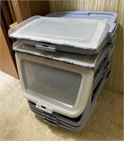 Set of three Rubbermaid containers