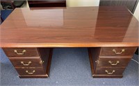 Solid Cherry Wood Desk w/ Drawers 6ft