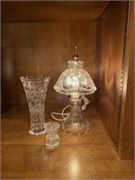 Crystal Night Light Lamp, Vase, Toothpick Holder