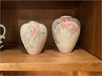 Lenox Rose Pattern Vases