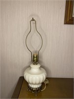 Vintage Milk Glass Lamp (No Shade)