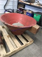 RED BOWL ANTIQUE WOOD FOUNDRY PATTERN, 36"
