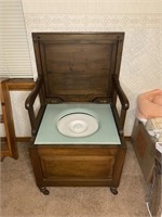 Antique Fold Up Box Commode