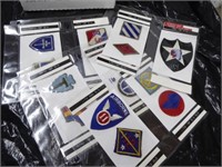 4 sheets vintage military patches