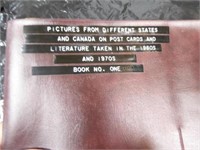 Binder of vintage postcards & literature