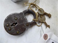 Ironsides 6 lever padlock w/ 2 keys