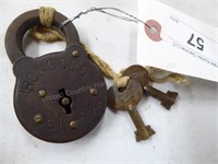Ironsides 6 lever padlock w/ 2 keys