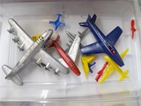 Vintage toy planes: metal & plastic