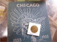1833-1933 Chicago Century of Progress book & token