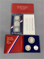 2x 1976 Silver Proof And Uncirculated Sets