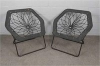 2x Folding Trampoline Style Chairs