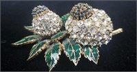 Ciner High Dome Vtg Costume  Brooch Pin Jewelry