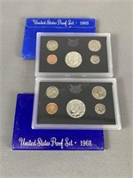 2x 1968, 1969 Silver Proof Sets - Silver Content