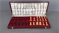 Velvet Box With Chess Pieces