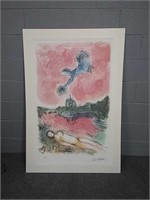 Large Numbered Marc Chagall Print W Coa