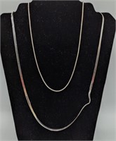Two Sterling Silver Chains