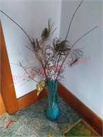 Peacock Feathers & vase