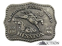 1986 Hesston NFR Collector's Belt Buckle