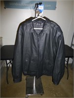 Mens XLT Black Leather Jacket