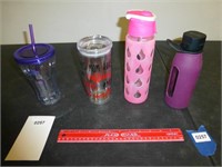 Lot of 4 Drinking Bottles / Cups