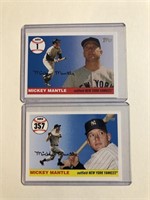 2 Mickey Mantle Baseball Cards *2006*