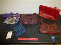 Lot of 5 Womens Handbags / Purses
