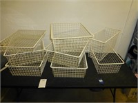 Lot of 8 Metal Wire Crates