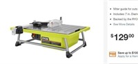 RYOBI 0.75 HP 7 in. 4.8 Amp Tabletop Tile Saw