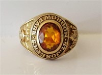 10KT Gold School Ring Topaz St.Josephs Morrow ParK