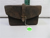 Antique WWII Leather Ammo Pouch Signed Jewell 1918