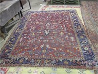 7 X 8 1/2 BLUE AND RED RUG