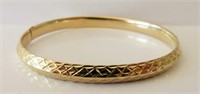 9KT Gold Edwardian Cuff Bracelet