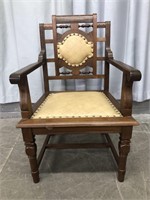 ANTIQUE VICTORIAN DINING ARM CHAIR